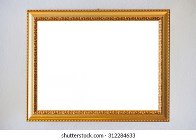 Gold Vintage Frame On Wall Plain Stock Photo 312284633 | Shutterstock