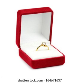 gold ring with box