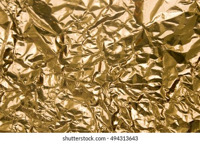 Gold Wrinkled Paper Texture Abstract Background Stock Photo 494313643 ...