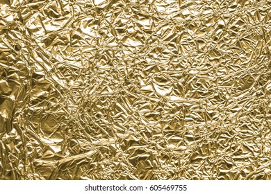 Gold Wrinkled Paper Texture Abstract Background Stock Photo 605469755 ...