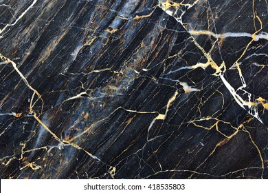 Gold Yellow Patterned Natural Of Dark Gray Marble For Texture And Design