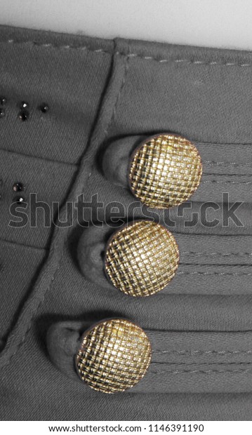 gold colored buttons