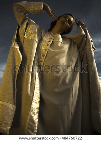 Similar – Image, Stock Photo brown haired man posing
