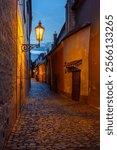 Golden Alley in Prague Castle, long row of small houses, Prague, Czech Republic