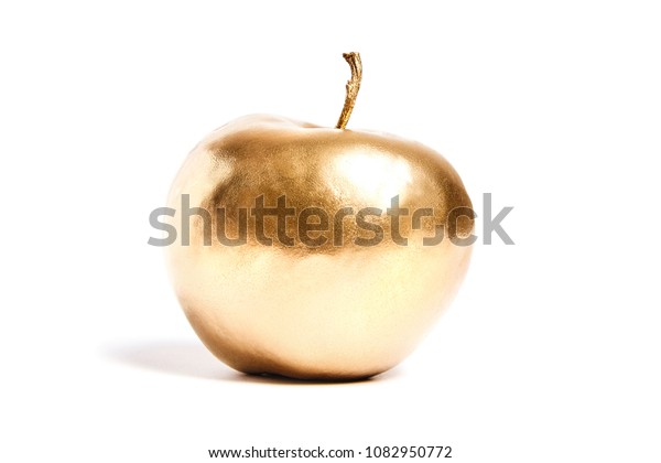 Golden Apple Discord Isolated On White Stock Photo Edit Now