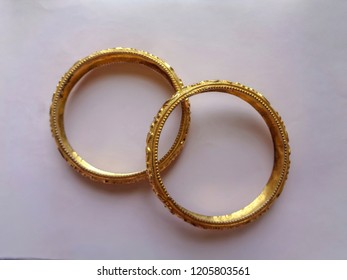 Golden Bangle For Someone's Gift