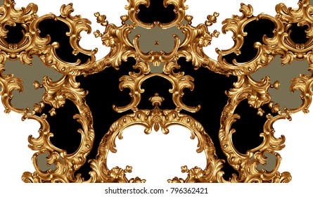 Golden Baroque Background
