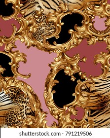 Golden Baroque And Leopard Skin