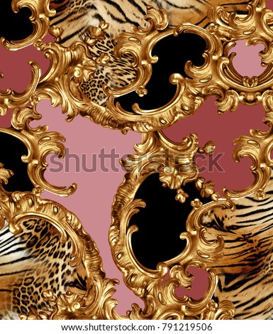 golden baroque and leopard skin