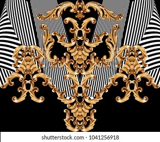 golden baroque ornament - Shutterstock ID 1041256918