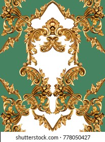 golden baroque ornament - Shutterstock ID 778050427