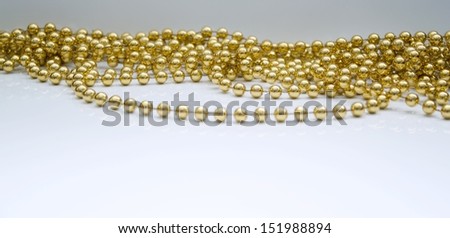 Golden beads background 
