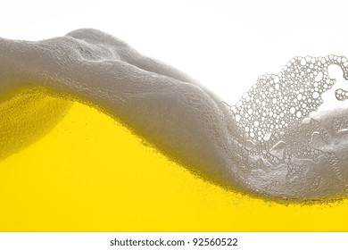 Golden Beer Foam Wave