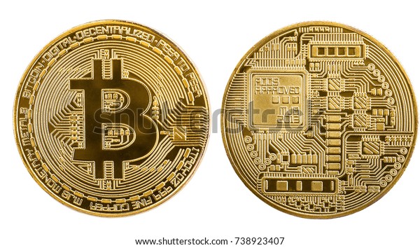 Golden Bitcoins Coin Front Back Side Stock Photo (Edit Now) 738923407