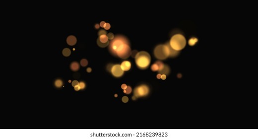 Golden Bokeh Light Effect Overlay