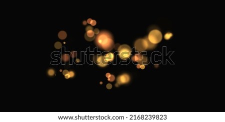 Golden Bokeh Light Effect Overlay