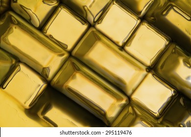 golden bricks texture as very nice natural background