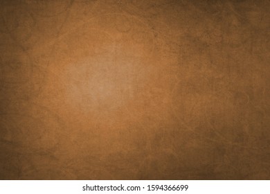 Golden Brown Paper Texture Background. Black Blank Page