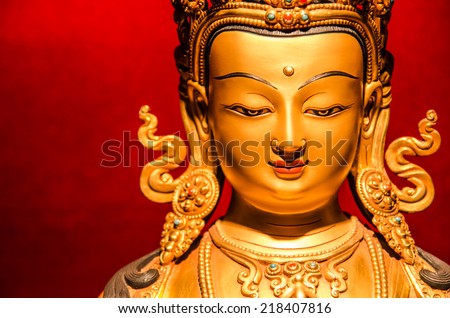 Golden Buddha statue from Tibet