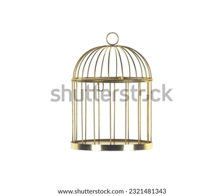 golden cage isolated on white background
