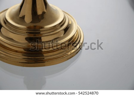 Golden chalice for catholic liturgy