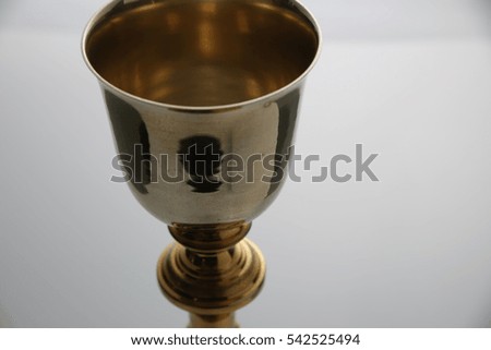 Golden chalice for catholic liturgy
