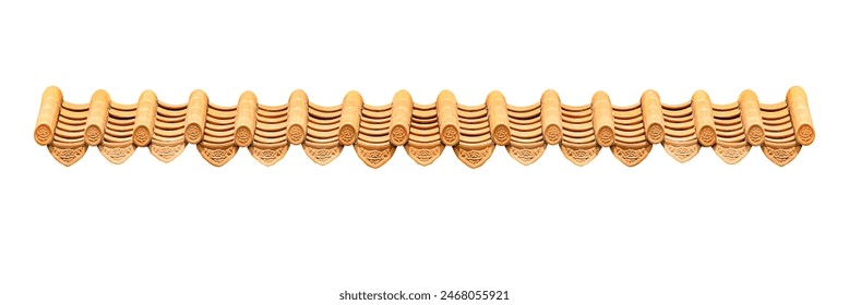 Golden chinese style roof isolated on white background with clipping path - Powered by Shutterstock