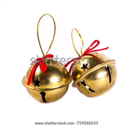 The golden Christmas bells.
