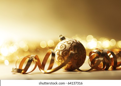 Golden Christmas Card