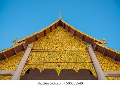 Golden Church  In Wat Chedi Luang Temple,Chiang Mai,Thiland.