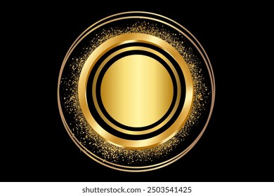 Golden circle frame set. Gold circles frames. Round shiny design element circle image premium images