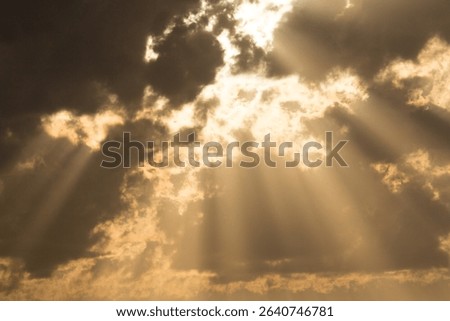  Golden clouds with dramatic sun rays-heavenly sky