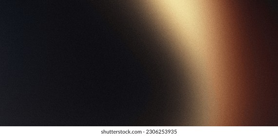 Golden color on very dark brown background, grainy textured wallpaper, blurry art Stock fotografie