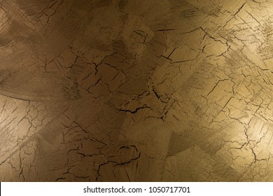 Golden Crackle Paint Plaster Texture