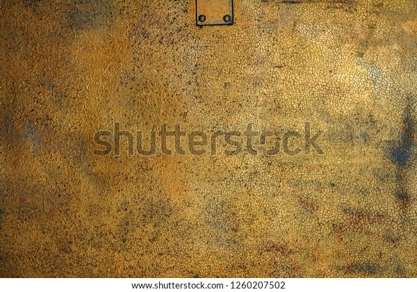 Golden Crackled Messy Wall Texture Background Stock Photo Edit