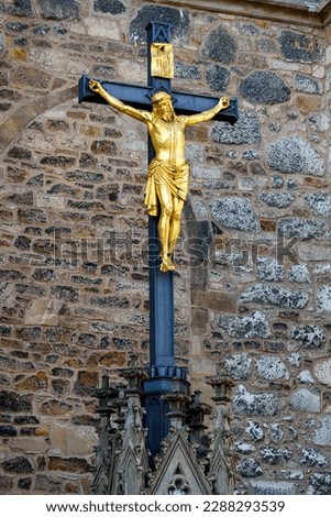 Golden cross - Cathedral of St. Peter and Paul, Brno, Czech Repu [[stock_photo]] © 
