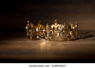 Golden Crown, Symbol Of Monarchy And Power. Royal Concept