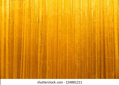 Golden Curtain In Party Room