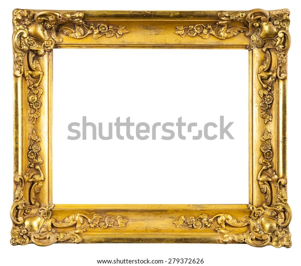 Golden Decorative Frame Painting Isolated On Stock Photo (Edit Now ...