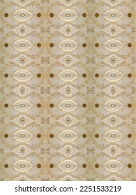 Golden decorative kaleidoscope mosaic baroque ornament pattern of original decoration from  historical building in Bratislava. Geometric design for fabric, textile print, wrapping paper, cover. - Shutterstock ID 2251533219