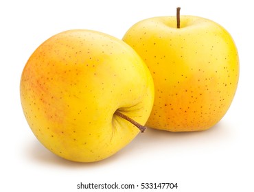golden delicious apples isolated - Shutterstock ID 533147704