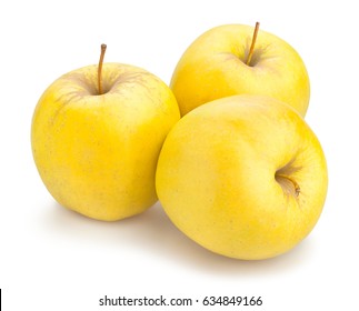 Golden Delicious Apples Isolated