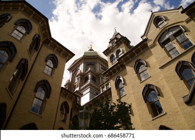 The Golden Dome Atop The MaIn Building At The University Of Notre Dame