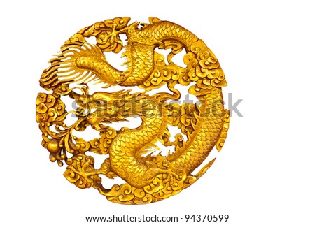 Golden Dragon statue