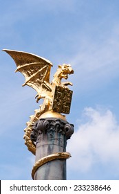 Golden Dragon Statue In Den Bosch, The Netherlands