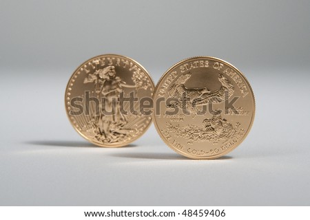 Golden Eagle Gold Bullion Focus On Stock Photo Edit Now