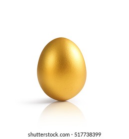 Golden A Easter Egg Isolated