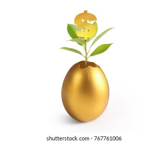 golden a easter egg isolated