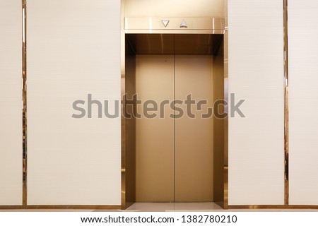 Golden elevators in commercial buildings 