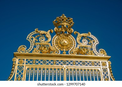 Golden Entrance Gate Famous Palace Versailles Stock Photo (Edit Now ...